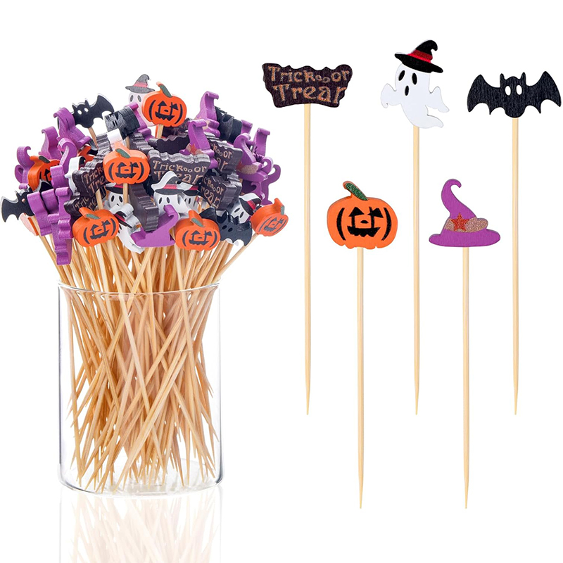 Bamboo Cutlery Set - 50/100 pçs festa de halloween palitos