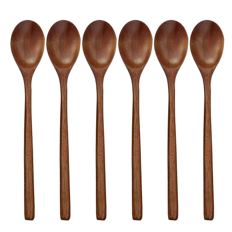 1 peça colher de madeira de ba - Bamboo Cutlery Set avaliação e preço