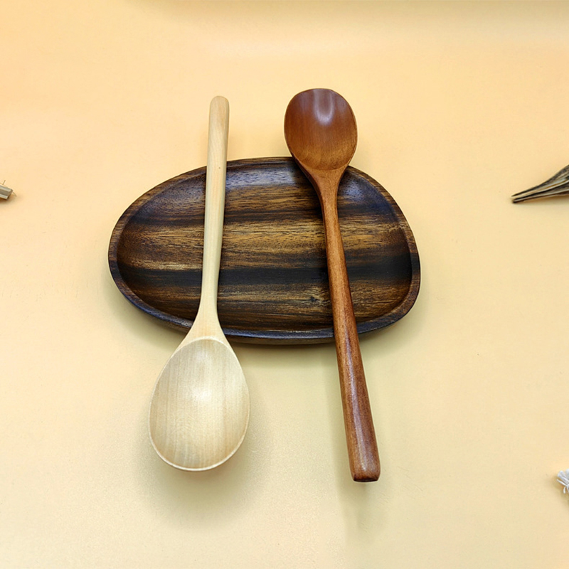 1 peça colher de madeira de ba - Bamboo Cutlery Set avaliação e preço